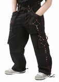 Men Gothic Pant Bondage Trouser Black Red Punk Rock Short Pants Punk Trouser Men Baggy Pants - Alternative Gothic Dark Wear | Embrace Dark Aesthetic Men & Women Gothic Clothing