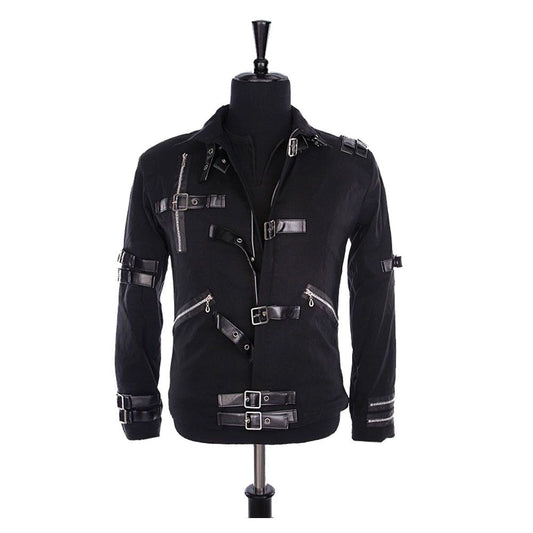 Mens Michael Jackson Fashion Jackets Punk Bad Black Gothic Fashion Jacket - Alternative Gothic Dark Wear | Embrace Dark Aesthetic Men & Women Gothic Clothing