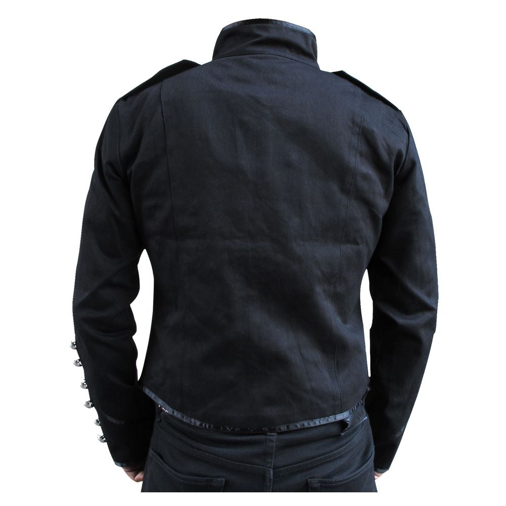Military Parade Jacket Tunic Rock Black Steampunk Jacket - Alternative Gothic Dark Wear | Embrace Dark Aesthetic Men & Women Gothic Clothing