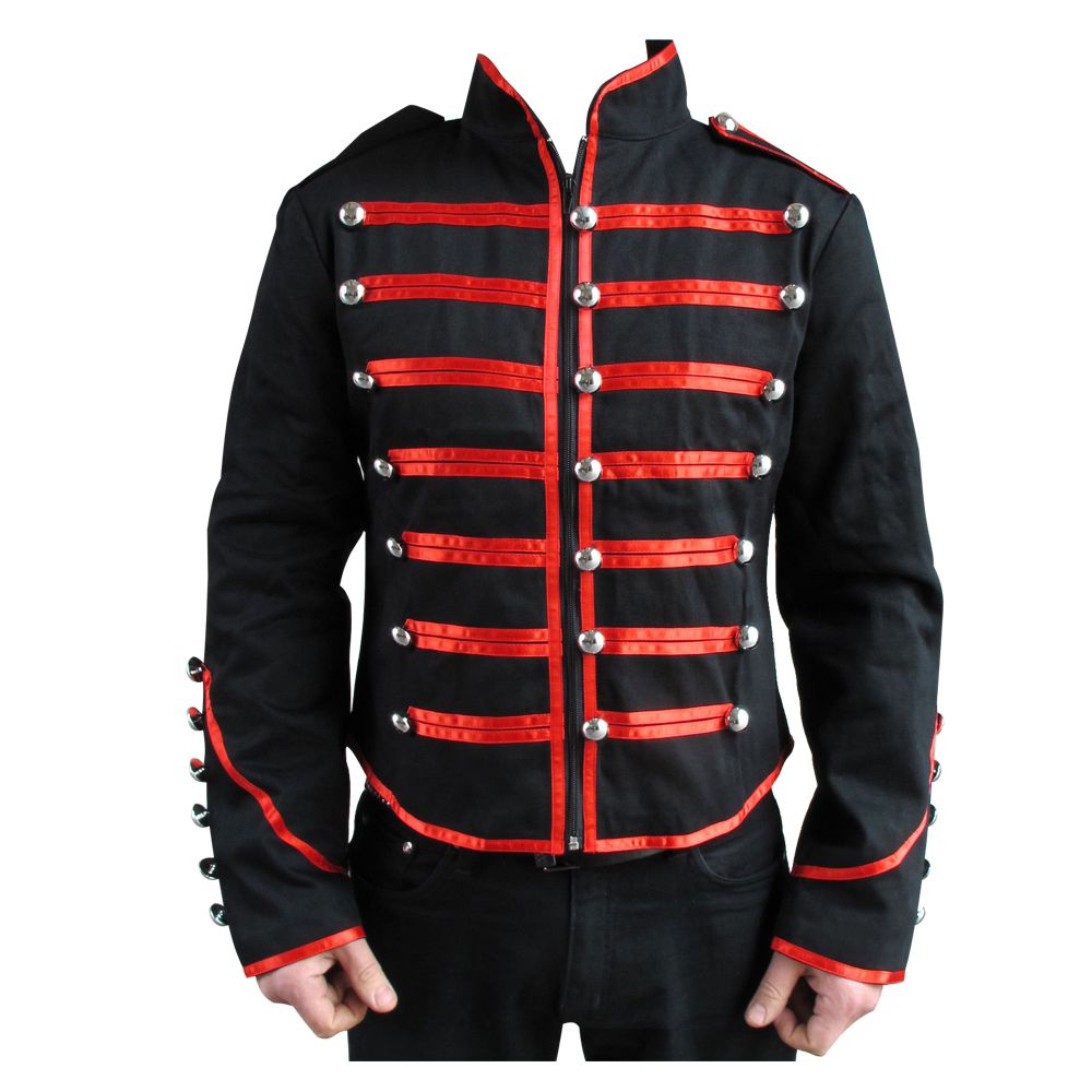 Military Parade Jacket Tunic Rock Black Steampunk Jacket - Alternative Gothic Dark Wear | Embrace Dark Aesthetic Men & Women Gothic Clothing