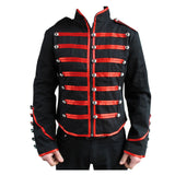 Military Parade Jacket Tunic Rock Black Steampunk Jacket - Alternative Gothic Dark Wear | Embrace Dark Aesthetic Men & Women Gothic Clothing