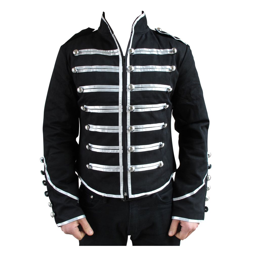 Military Parade Jacket Tunic Rock Black Steampunk Jacket - Alternative Gothic Dark Wear | Embrace Dark Aesthetic Men & Women Gothic Clothing