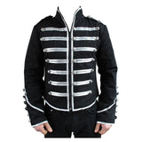 Military Parade Jacket Tunic Rock Black Steampunk Jacket - Alternative Gothic Dark Wear | Embrace Dark Aesthetic Men & Women Gothic Clothing