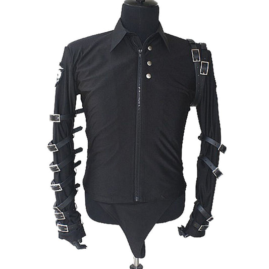 MJ Rare Punk Rock Show Jacket Gothic Michael Jackson costume Jacket - Alternative Gothic Dark Wear | Embrace Dark Aesthetic Men & Women Gothic Clothing