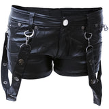 Women Gothic Bondage Hot Pants Art Leather Design with Lucy Fire Fashion Aesthetic