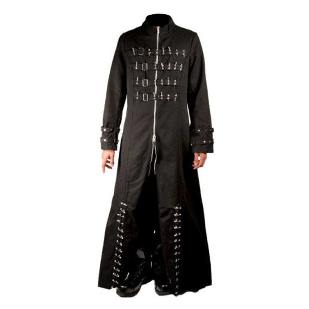 Mens Gothic Pinhead Hell Raiser Vampire Mens Trench Long Coat