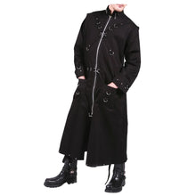 Load image into Gallery viewer, Handmade Gothic Long Coat D Rings Style Gothic Clothing Steampunk Coat
