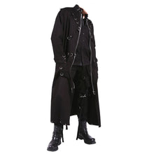 Load image into Gallery viewer, Handmade Gothic Long Coat D Rings Style Gothic Clothing Steampunk Coat
