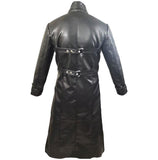 Men Steampunk Van Helsing Coat Gothic Trench Coat Genuine Black Leather Coat Costume
