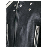 Handmade Men Genuine Leather Biker Coat Cowboy Long Coat Runway Look Coat