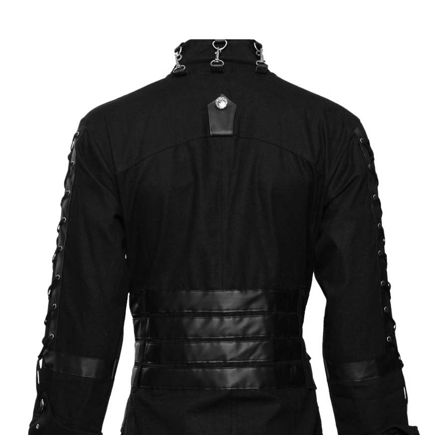 Handmade Men Long Coat Hellraiser Coat Steampunk Dark Goth Coat Heavy Gothic Coat