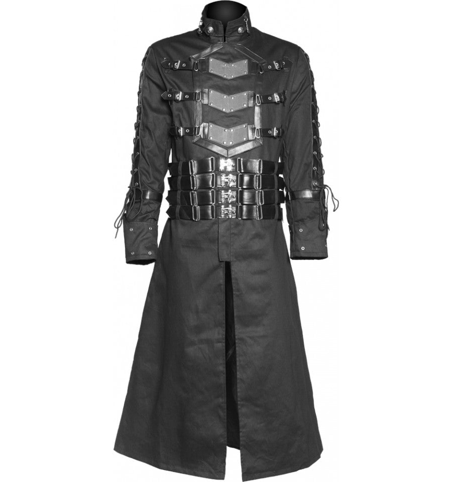 Handmade Men Long Coat Hellraiser Coat Steampunk Dark Goth Coat Heavy Gothic Coat