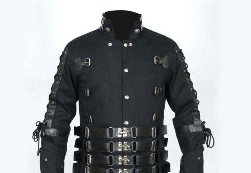 Handmade Men Long Coat Hellraiser Coat Steampunk Dark Goth Coat Heavy Gothic Coat