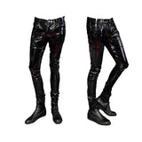 Men Gothic Pant Skinny PVC Vinyl Stretch Jeans Pant - Alternative Gothic Dark Wear | Embrace Dark Aesthetic Men & Women Gothic Clothing