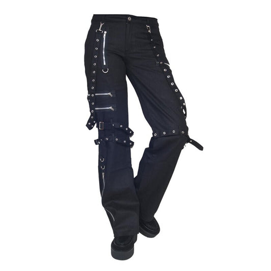 Men Gothic Pant Gothic Attitude Pant Bondage Zip Hose Andy Pants - Alternative Gothic Dark Wear | Embrace Dark Aesthetic Men & Women Gothic Clothing