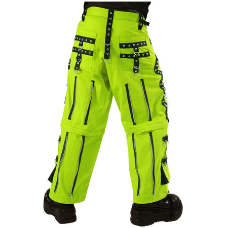 Men Gothic Parrot Green Threads Trouser Cyber Punk Pant Trouser High Waist Trousers