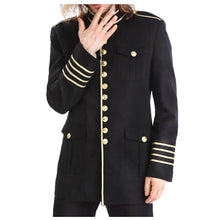 Load image into Gallery viewer, Handmade Men US Navy uniform Gold Buttons Double Breasted Vintage Coat
