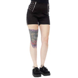 Women Gothic Punk Rock Shorts Spiked with Zippers and Gothic Skirt Style - Alternative Gothic Dark Wear | Embrace Dark Aesthetic Men & Women Gothic Clothing