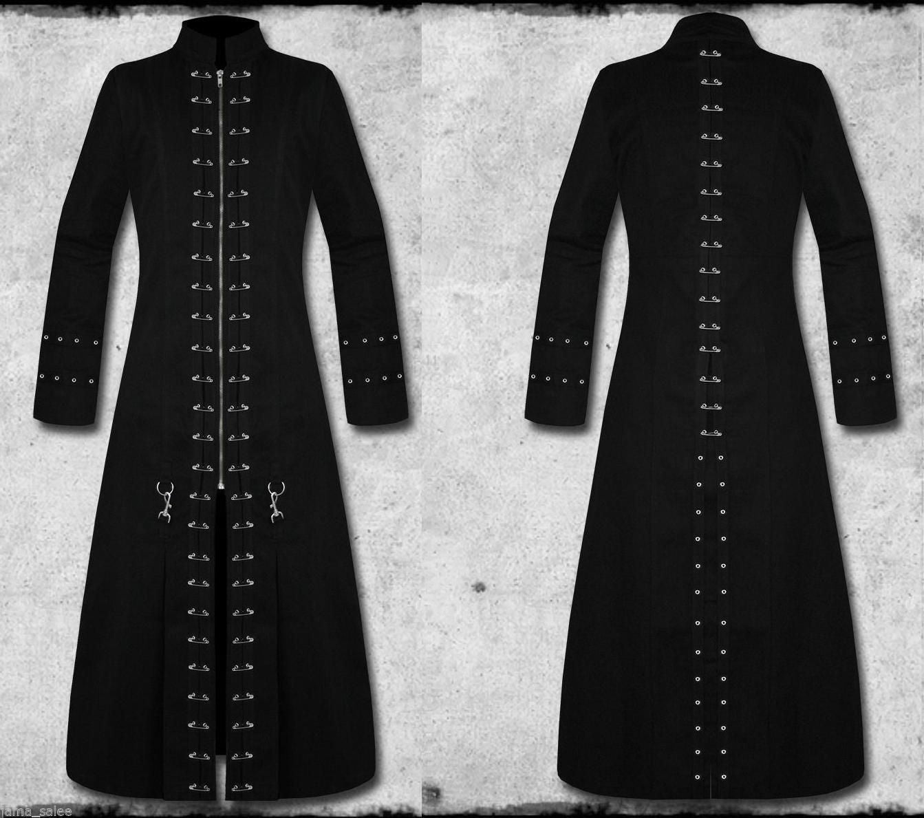 Handmade Long Coat Pinhead Vempire Trench Coat Cosplay Gothic Coat